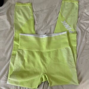 PINK neon yellow/green leggings